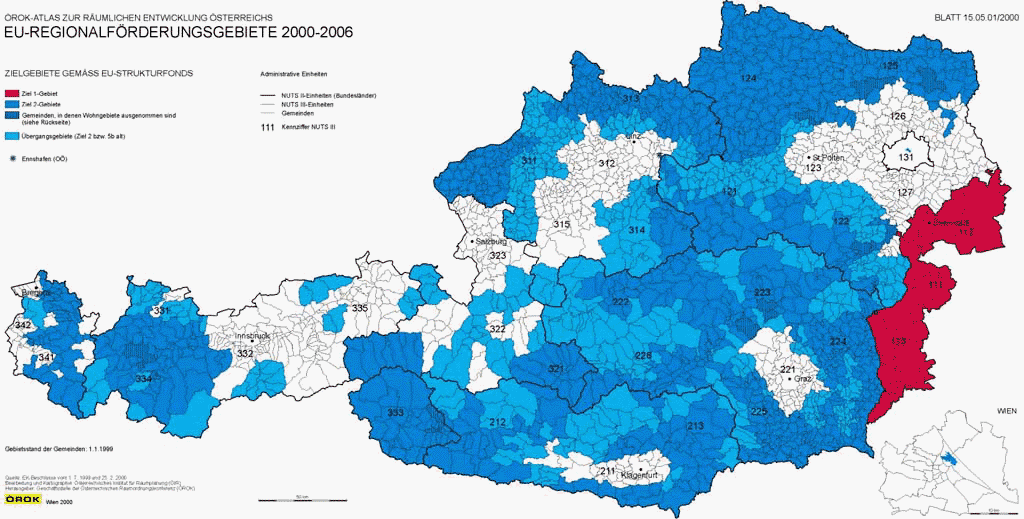 Forderfahige Regionen Raumordnung Und Eu Regionalpolitik In Osterreich Osterreichische Raumordnungskonferenz Orok